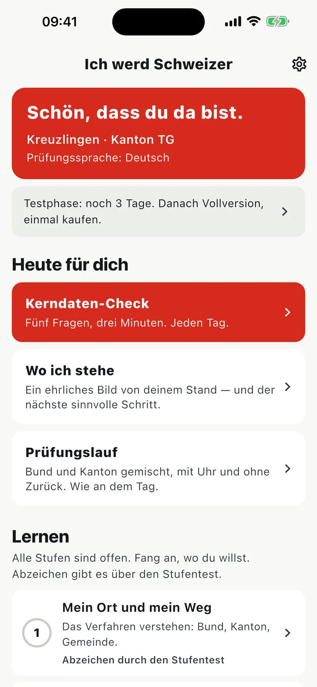 Ich werd Schweizer — die App zur Einbürgerung